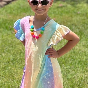 Rainbow Sparkle Swing Dress