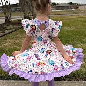 Dollhouse Rainbows Bow Back Twirl Dress image 1