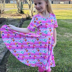 Super Cats Pink Twirl Dress