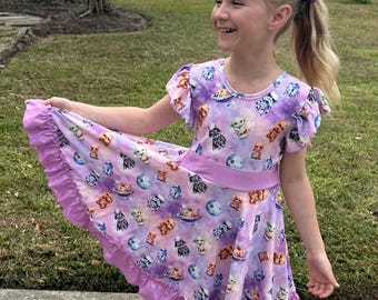 War in the Stars Bow Back Twirl Dress and shorts