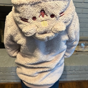 Hellbrauner Kitty-Fleece-Hoodie mit Reißverschluss Bild 1