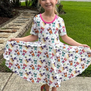 Crossback Super Kittens Twirl Dress