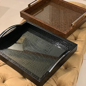 Customized Leatherette serving tray