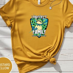 Funny Frog Wall Art Printable | I Protect The Family Digital Download | Cute Aggressive Animal Poster | Family Defender Quote Decor image 6