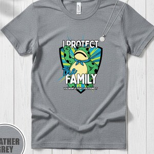 Funny Frog Wall Art Printable | I Protect The Family Digital Download | Cute Aggressive Animal Poster | Family Defender Quote Decor image 7