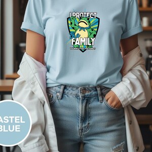 Funny Frog Wall Art Printable | I Protect The Family Digital Download | Cute Aggressive Animal Poster | Family Defender Quote Decor image 3