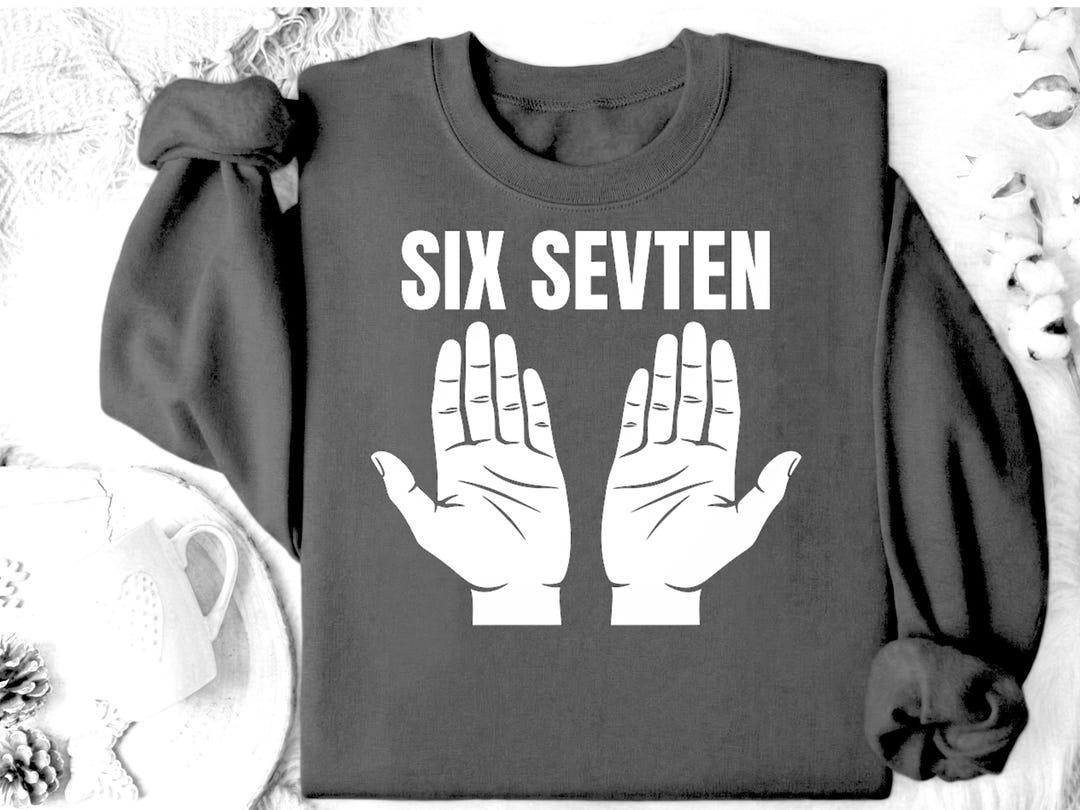 Six Seven Hand Gesture SVG 67 Meme Line Art Digital File - Etsy