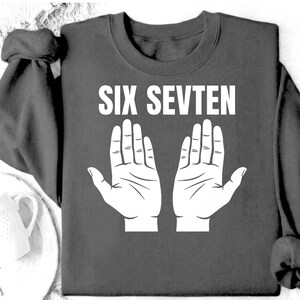 Six Seven Hand Gesture SVG 67 Meme Line Art Digital File