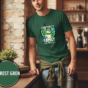 Funny Frog Wall Art Printable | I Protect The Family Digital Download | Cute Aggressive Animal Poster | Family Defender Quote Decor image 8