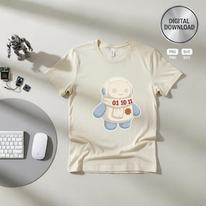 Robot de programmation 01/10/11 PNG, Code binaire geek PNG, Graphique humoristique de codage de survivant (Téléchargement numérique)