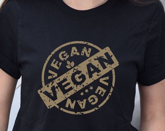 Vegan T-Shirt, Brown Vegan Tee, Subtle Tee, Healthy Eating Tee, Foodie, Vegetarian, Sustainable, Gift for Vegan, Vegan Gift for Him or Her