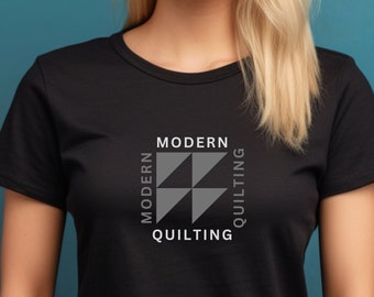 Modern Quilting T-Shirt, Quilter T-Shirt with HSTs, Gift for Quilter, Good Quilting Vibes Tee, Classic Quilt T-Shirt, Old and New Quilts