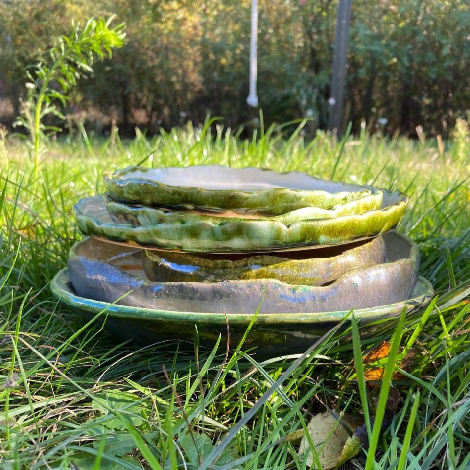 装飾的な側面付きセラミックプレート - 洋ナシデザイン - Etsy 日本