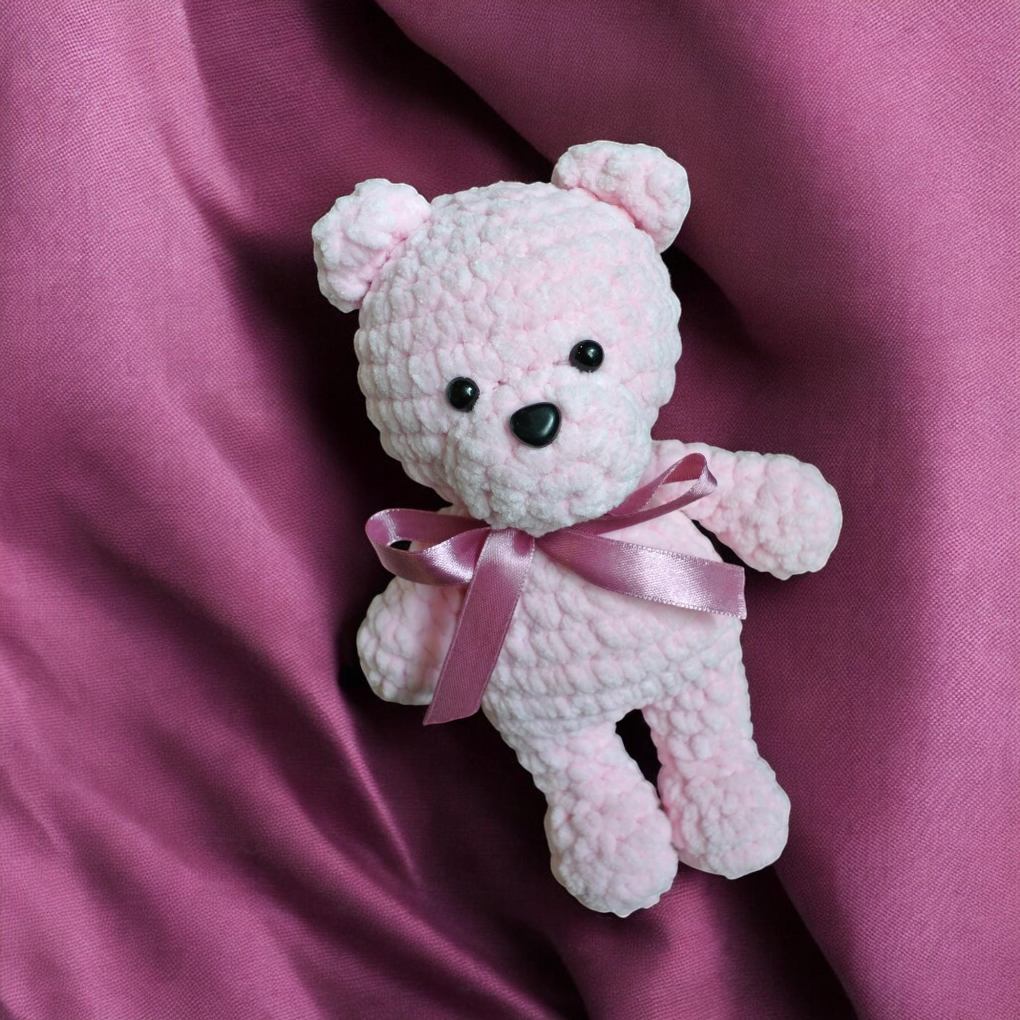 Pink Thread Teddy Adorable Pink Crochet Teddy Handmade Tiny Friend and Sweet Keepsake - Etsy