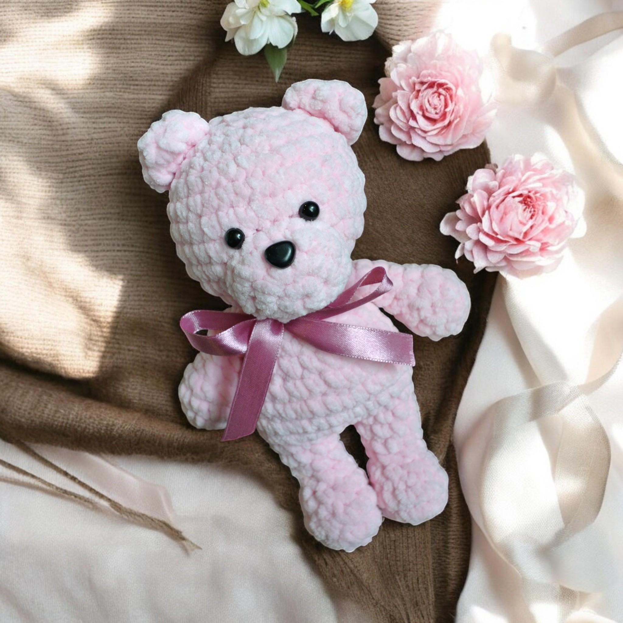 Pink Thread Teddy Adorable Pink Crochet Teddy Handmade Tiny Friend and Sweet Keepsake - Etsy