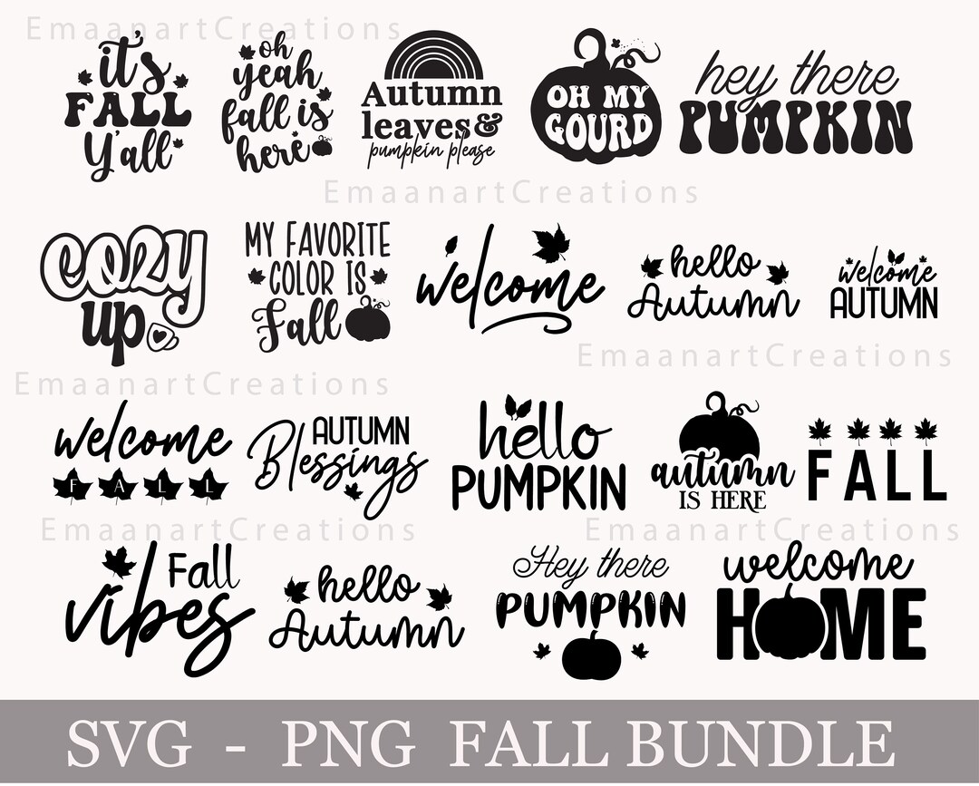 Herbst svg Bundle Herbst SVG Hallo Herbst Herbst Designs Etsy.de