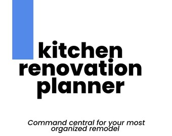 Planejador de renovação de cozinha | Planejador de remodelação de cozinha | planeador de renovação | planejador de reforma de casa para impressão | lista de verificação de renovação de cozinha