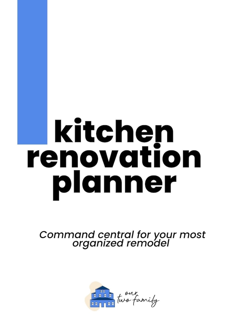 Kitchen Renovation Planner Kitchen Remodel Planner Etsy