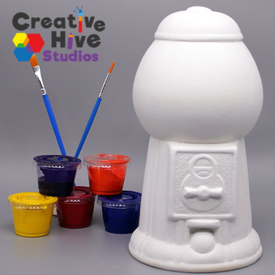 Ceramic Bisque Gumball Machine Art Kit Etsy