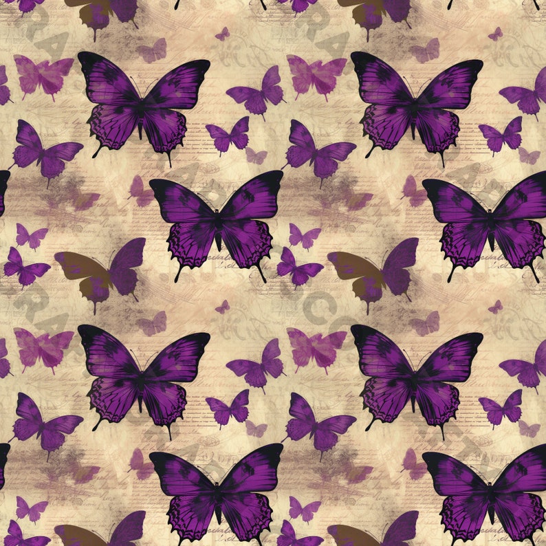 20 Seamless Purple Butterfly Patterns Watercolor Butterflies Pattern