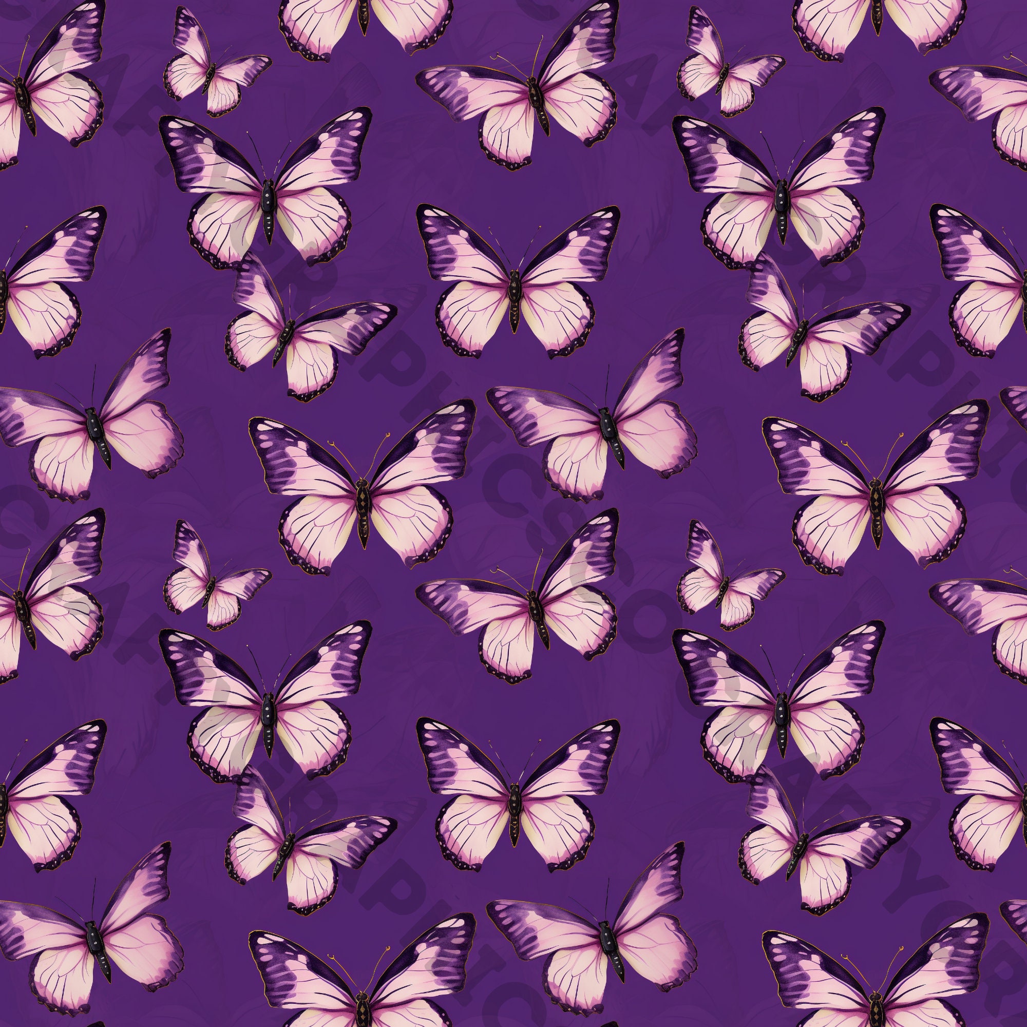 20 Seamless Purple Butterfly Patterns Watercolor Butterflies Pattern Printable Digital Paper ...