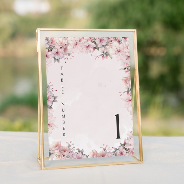 Cherry Blossom Table Numbers Etsy