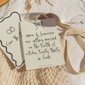 Handwritten Doodle Wedding Invitation Set: Whimsical Printable Invite