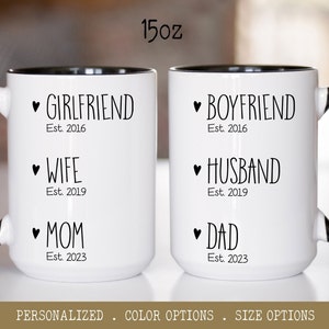 New Mom and Dad Mug, Expecting Parents Gift, Pregnancy Reveal Mug, Parents to be Mug