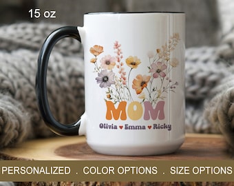 Personalized Mom Mug With Kids Names, Custom Mama Mug, Mom Birthday Gift, Mother's Day Coffee Mug, Gift for New Mom, Baby Shower Gift