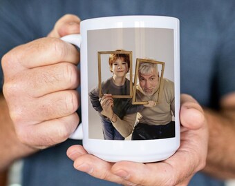 Personalized Photo Mug Grandpa Birthday Gift, Father's Day Gift From Grandkids, Grandfather Gift Idea, Custom Photo Mug
