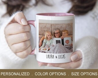Custom Photo Grandma Mug, Mother's Day Gift, Personalized Cup