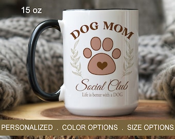 Personalized Dog Mom Mug, Dog Lover Gift, Dog Mom Gift Birthday