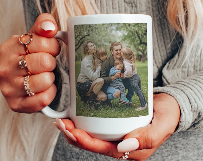 Custom Photo Mug: Personalized Ceramic Cup, Gift for Him/Her