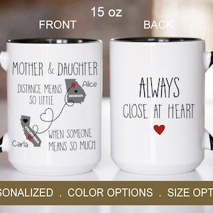 Mother Daughter Long Distance State Mug, Custom Gift from Daughter, Custom Gift for Mom