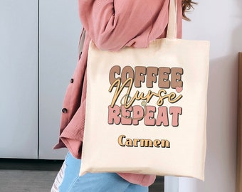 Personalized Tote Bag Nurse Tote for Work, Nurse Appreciation Gift, Nurse Tote Bag For Woman, Custom Nurse Bag