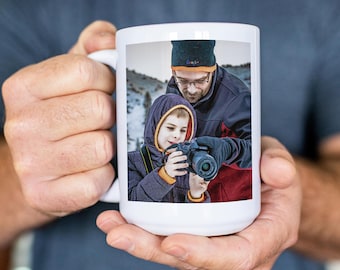 Personalized Photo Coffee Mug Dad Birthday Gift, Father's Day Gift From Daughter Son Kids Wife Dad Christmas Gift
