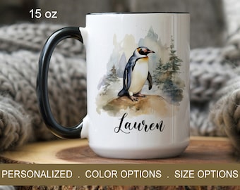 Penguin Mug, Penguin Lover Gift, Cute Penguin Coffee Cup, Animal Lover Mug