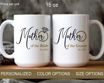 Mother of the Bride Mug, Mother of the Groom Mug, Wedding Party Gift, Wedding Gift for Moms