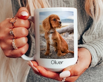 Custom Pet Mug, Customized Mug with Picture, Custom Pet Portrait Mug, Pet Lover Gift