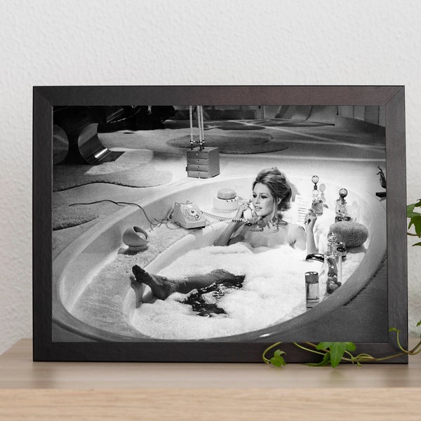 Brigitte Bardot Bathtub Poster Photo Print, Vintage Photo Print,
