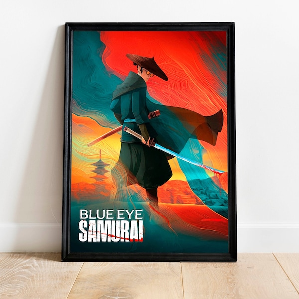 Blue Eye Samurai Anime Movie Poster, Anime Film Wall Art, Movie Poster