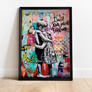 graffitti wall art,  ı will love you forever art , street art print, graffiti wall art