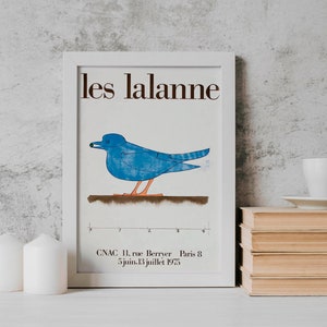 Les Lalanne blue bird exhibition poster wall art, les lalanne print