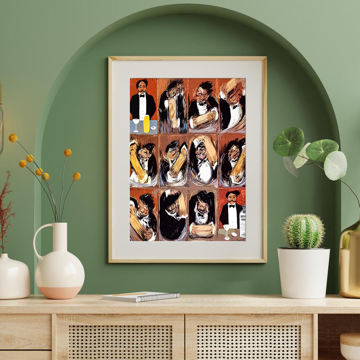 ガイ・ビュッフェ「完璧なマティーニの作り方」プリント、高画質