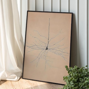 Santiago Ramón y Cajal - Neuron painting, Neuron Painting, Reproduction Canvas, Museum Collection