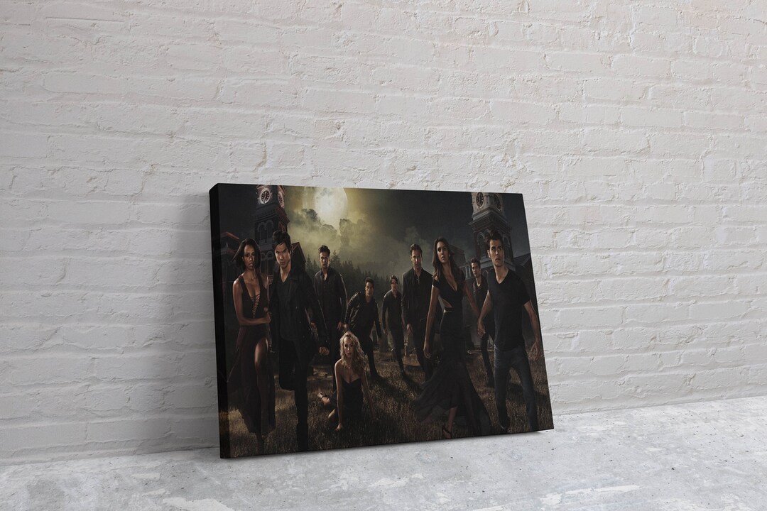The vampire diaries print wall art, tv show print , retro tv show poster,