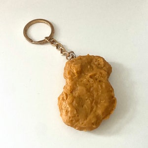 Chicken Nugget Keyring Keychain Fun Gift