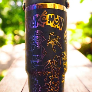 30oz anime-beker met draaibaar handvat | Anime | Videogame | Verzamelkaarten | Tienergames | Lasergegraveerde beker