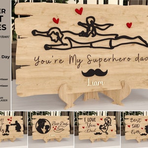 Father&#39;s Day SVG, Father&#39;s Laser Cut File Bundle, Father&#39;s Day Shelf Sign File, Laser Father&#39;s Day Cut File, Glowforge, 5 Files