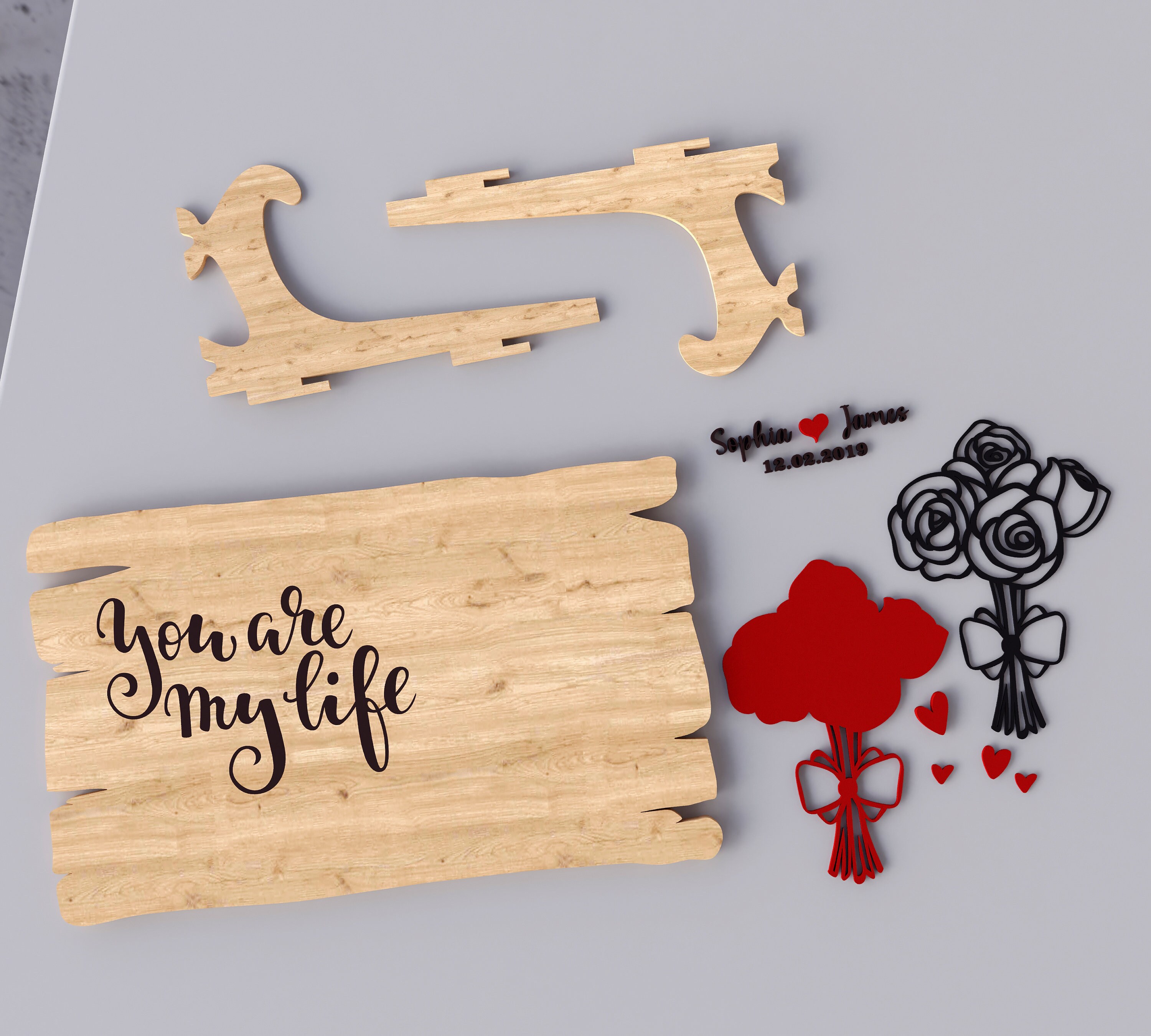 Couple Sign Laser Cut Files: Valentine's Day MEGA Bundle (digital ...